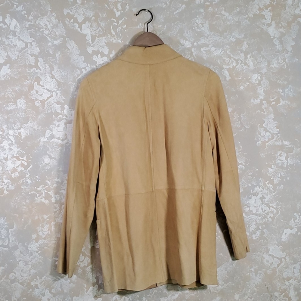 Maxmara weekend tan suede jacket sz 2 - Picture 7 of 16